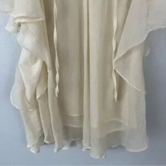 Mudd Cream Lace Prairie Blouse Size Medium Cottagecore Cute Pretty Chic - Picture 7 of 13